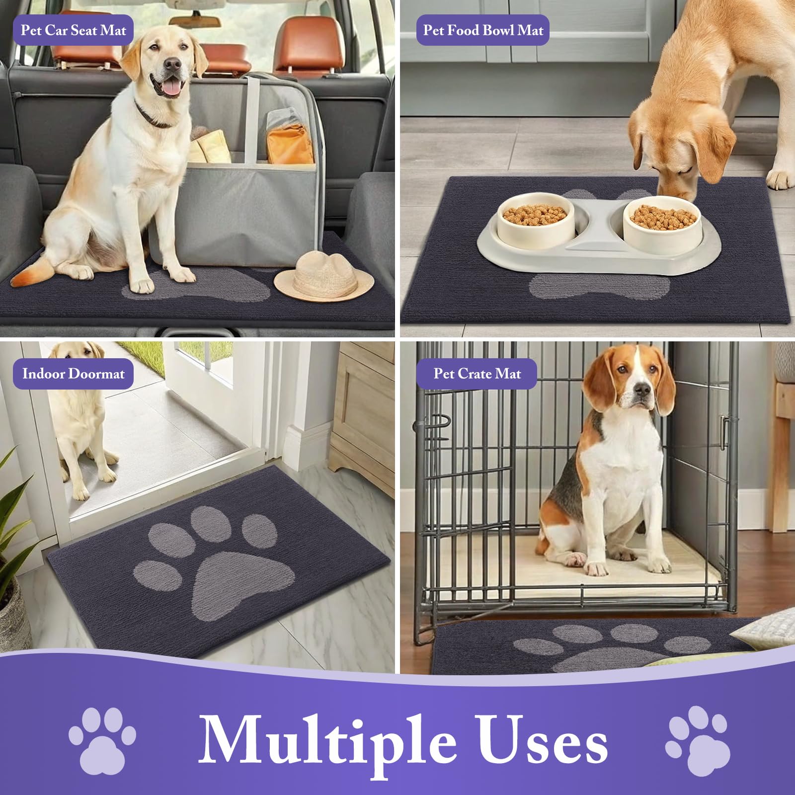 Buganda Dog Door Mat rolled up for storage
