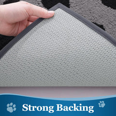 Buganda Dog Door Mat showing absorbent feature