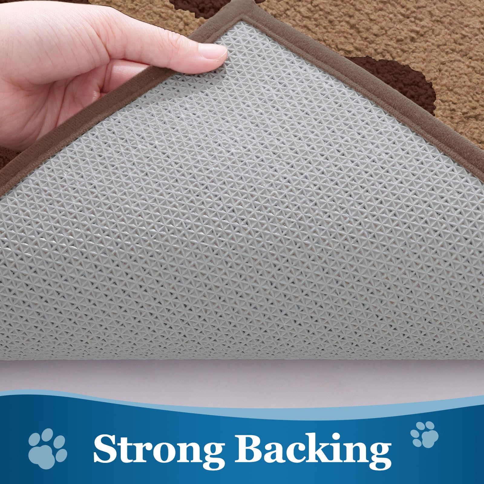Buganda Dog Door Mat showing absorbent features