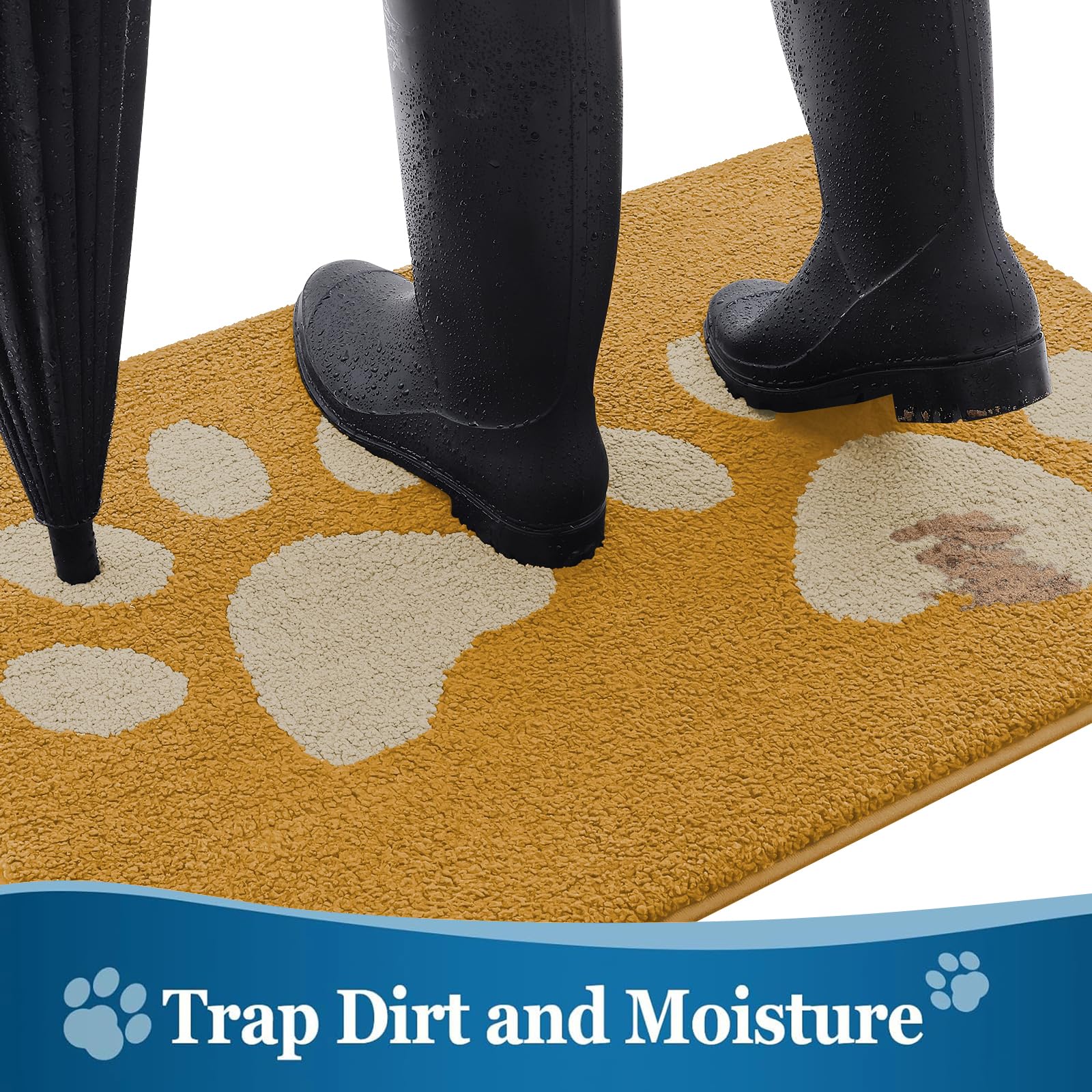 Buganda Dog Door Mat showing absorbent microfiber texture
