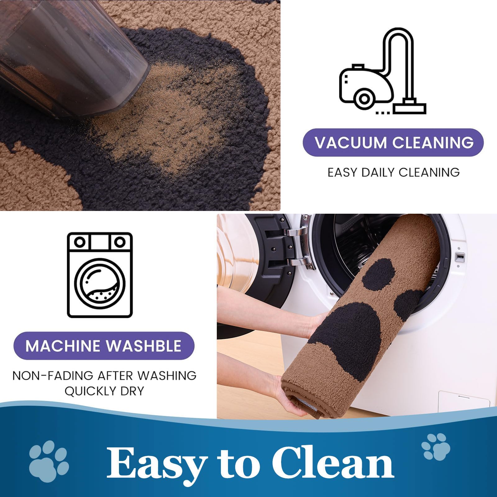Buganda Dog Door Mat under a food bowl setup