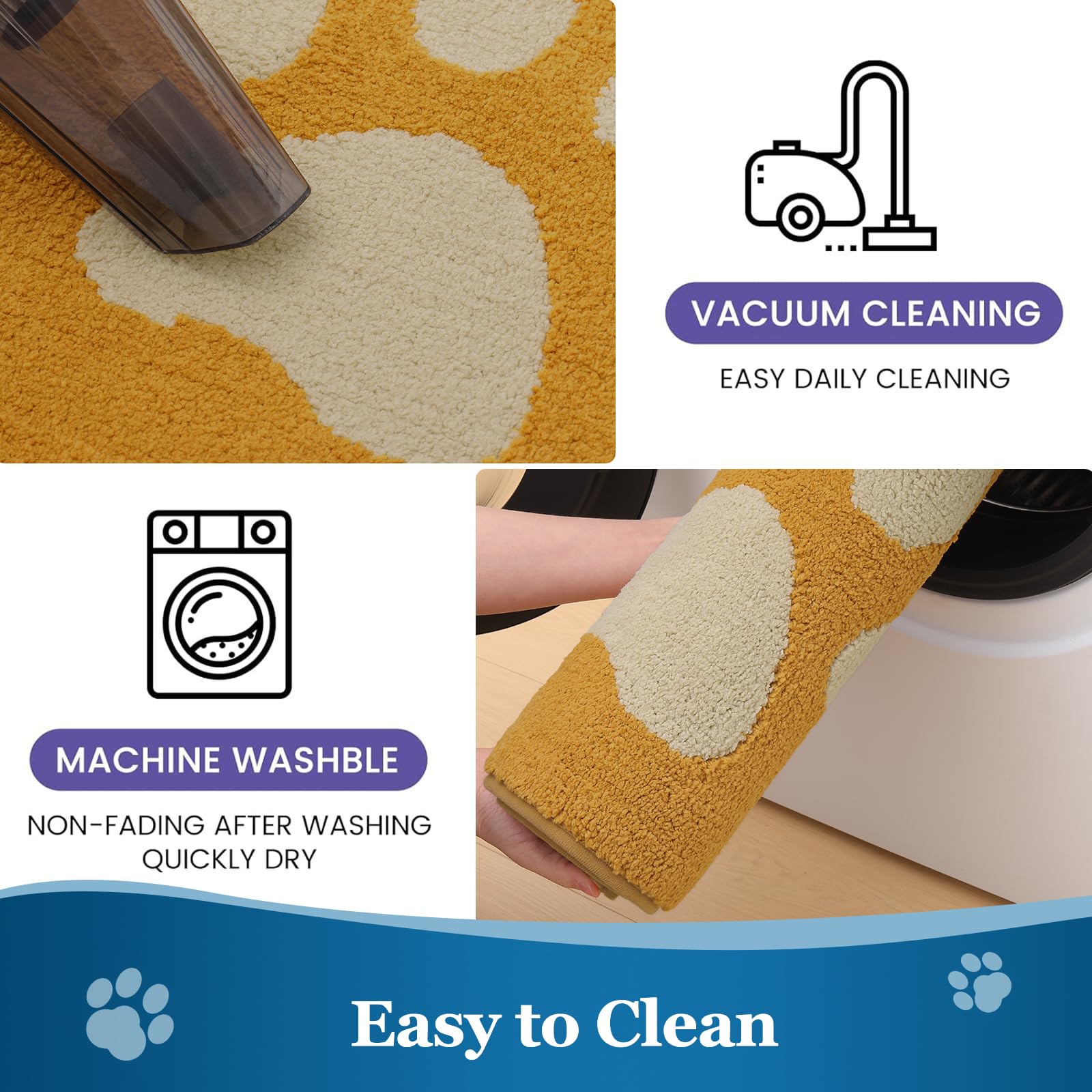 Buganda Dog Door Mat under dog food bowl