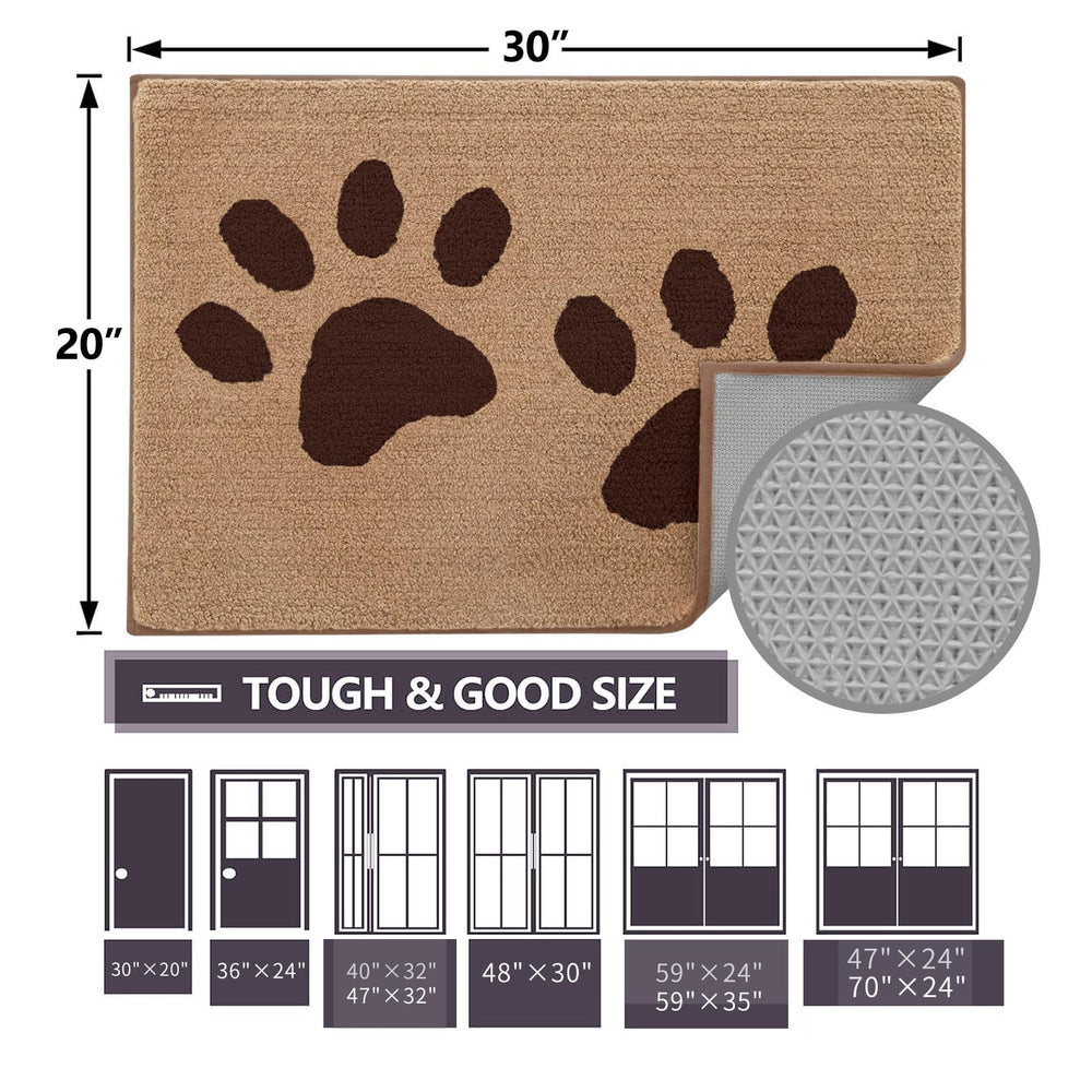 Buganda Dog Door Mat under pet food bowl