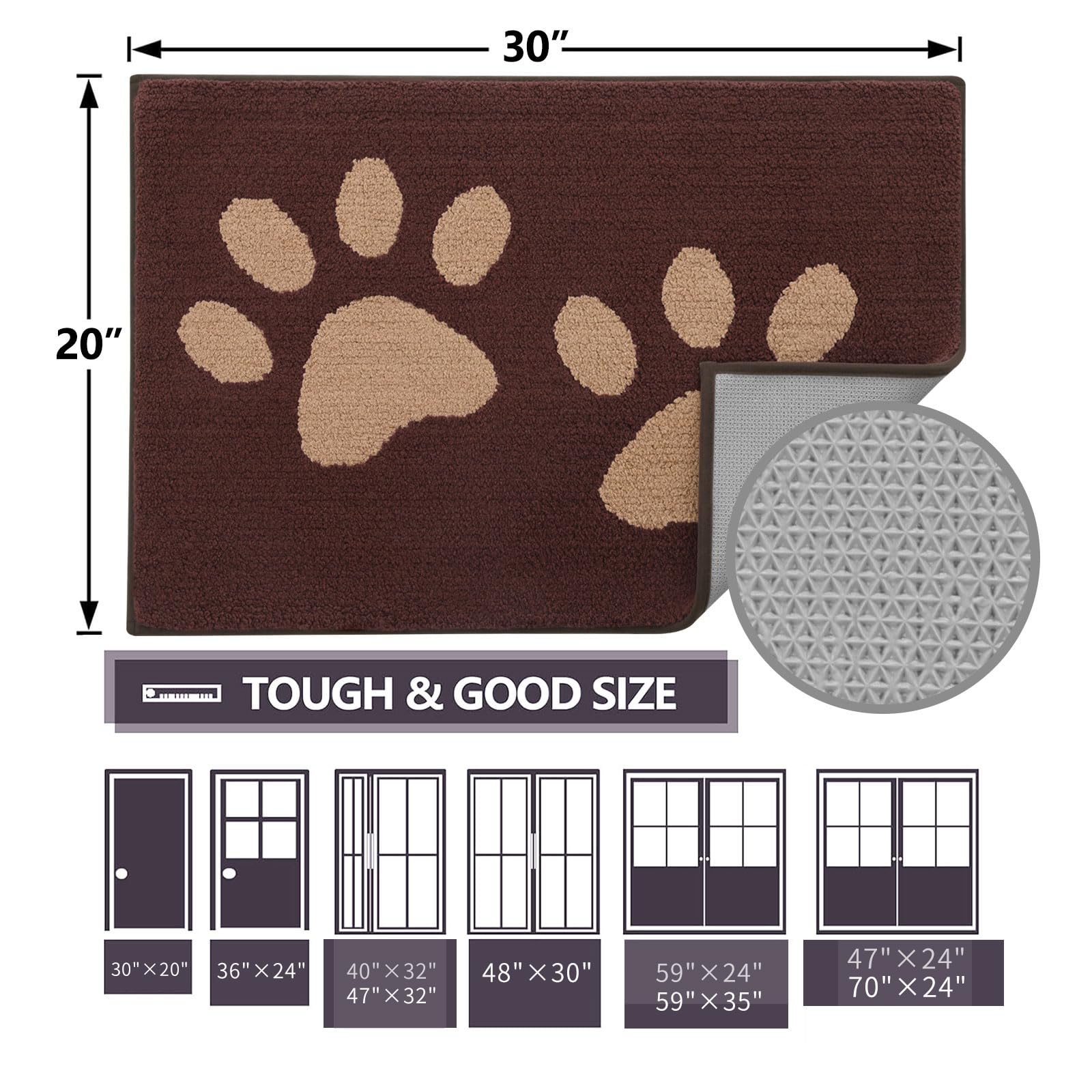 Buganda Dog Door Mat with food bowl