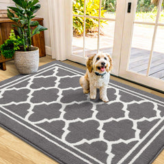 Buganda Indoor Door Mat 40x32 Grey front view