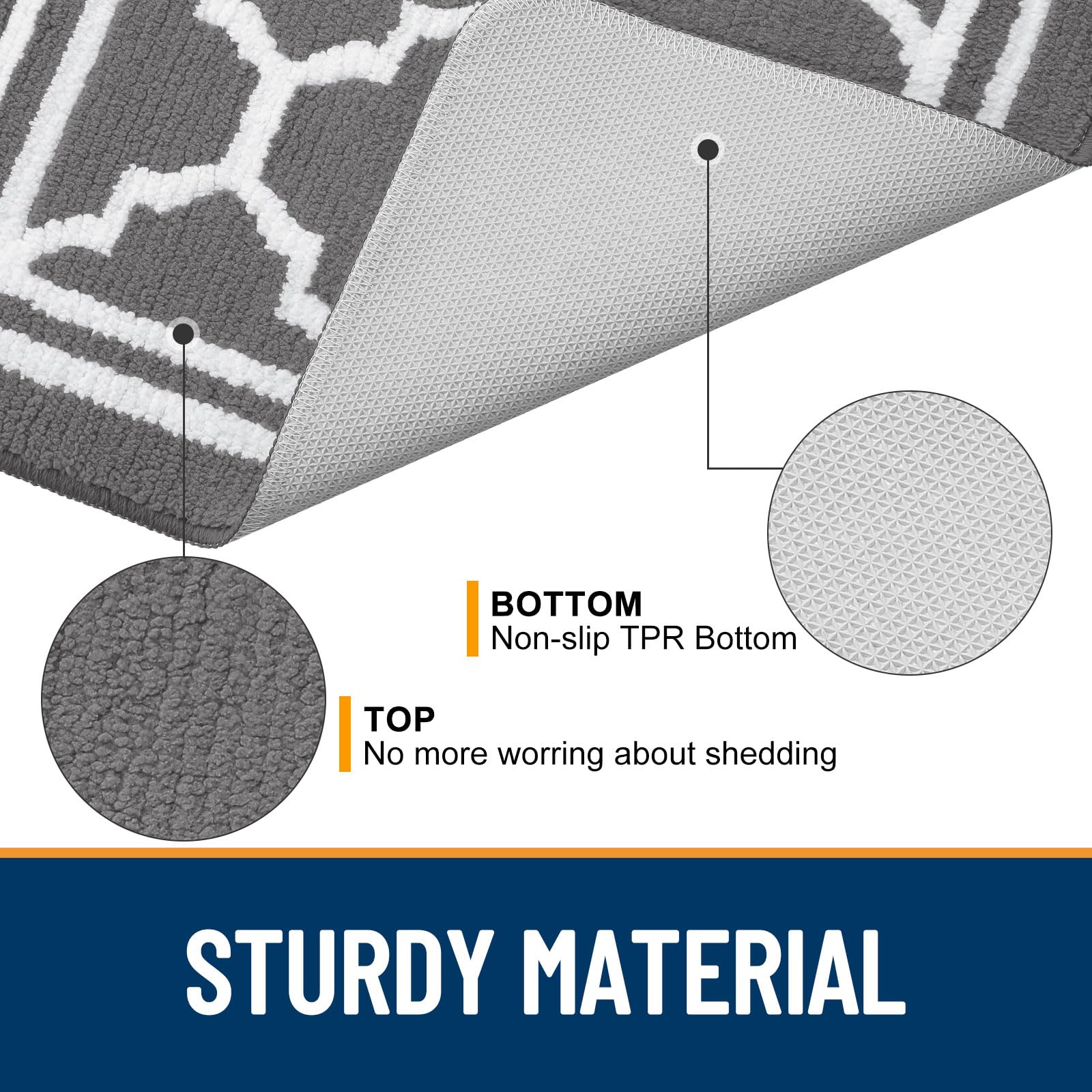 Buganda Indoor Door Mat non-slip backing