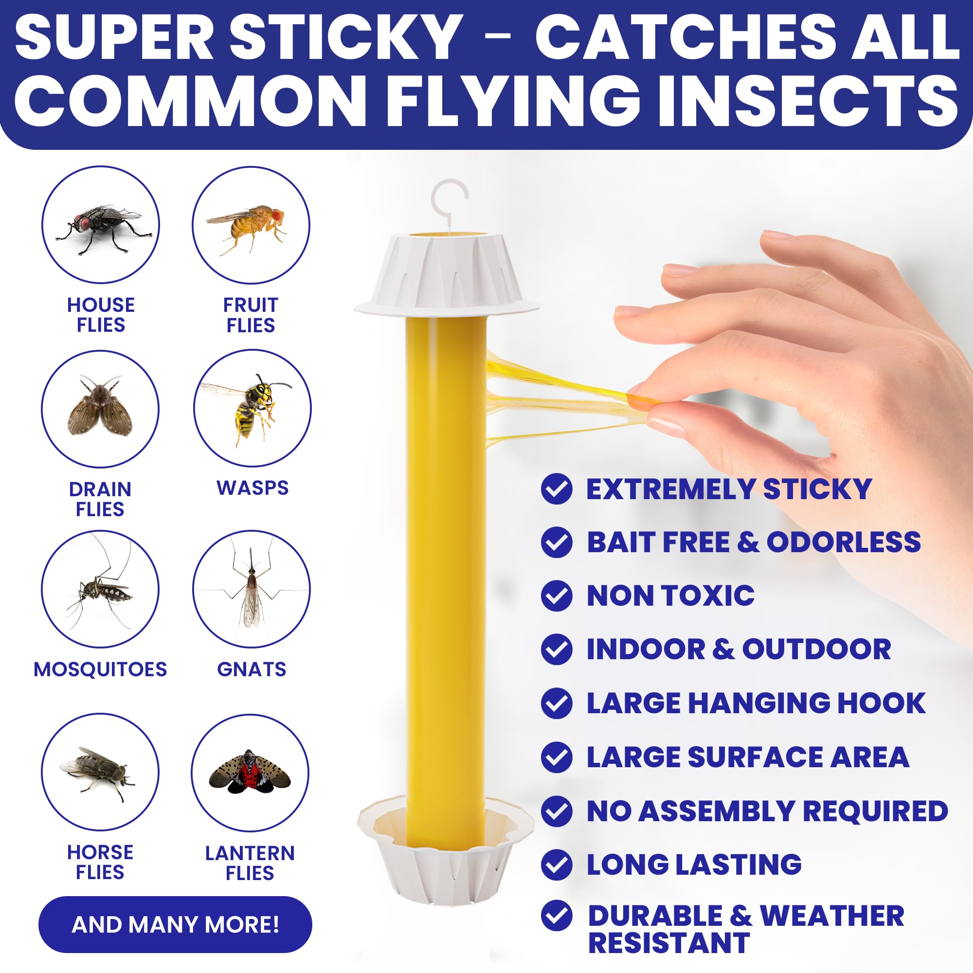 BugBane Fly Stick Sticky Fly Trap open-faced box