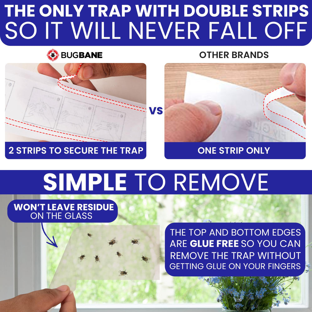 BugBane Window Fly Trap details on packaging