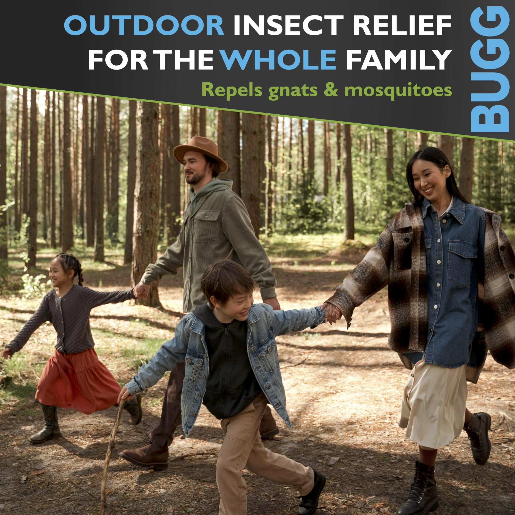Buggins insect repellent 4 oz packaging with Vanilla Mint Rose scent