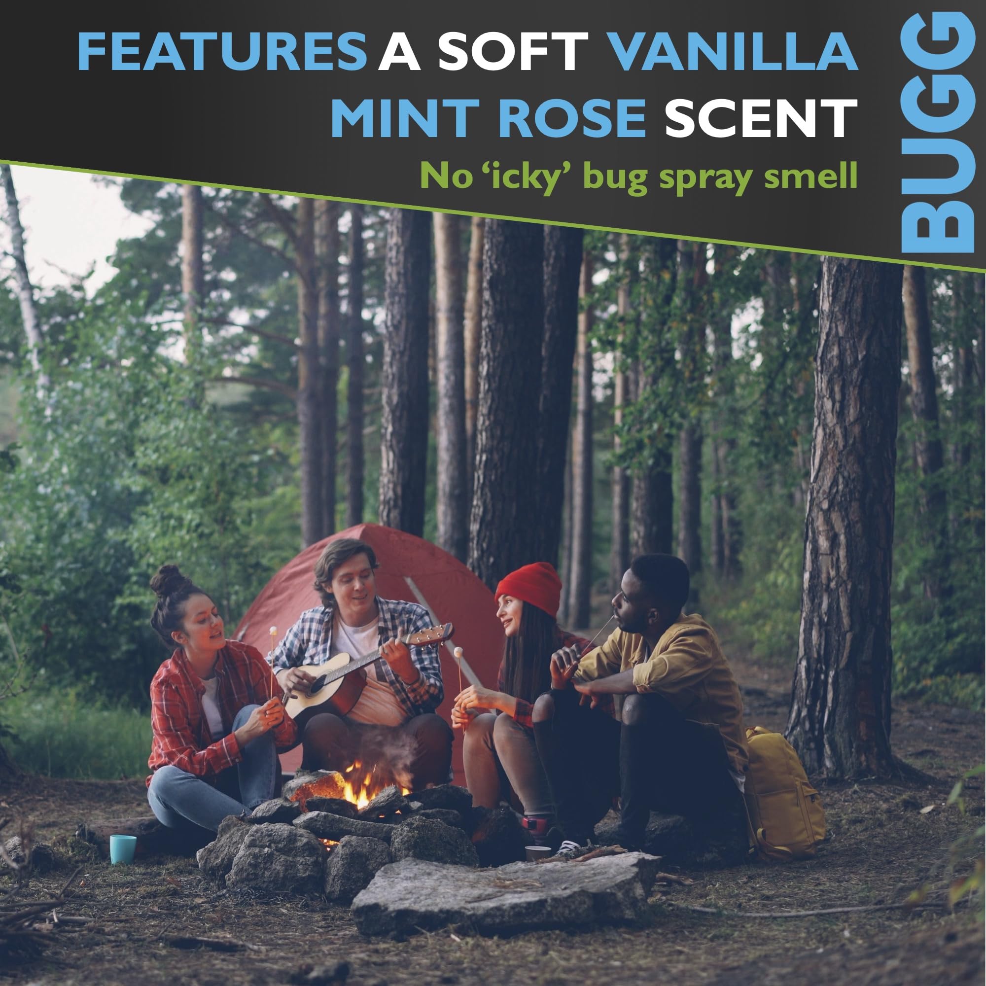 Buggins insect repellent showing easy application method