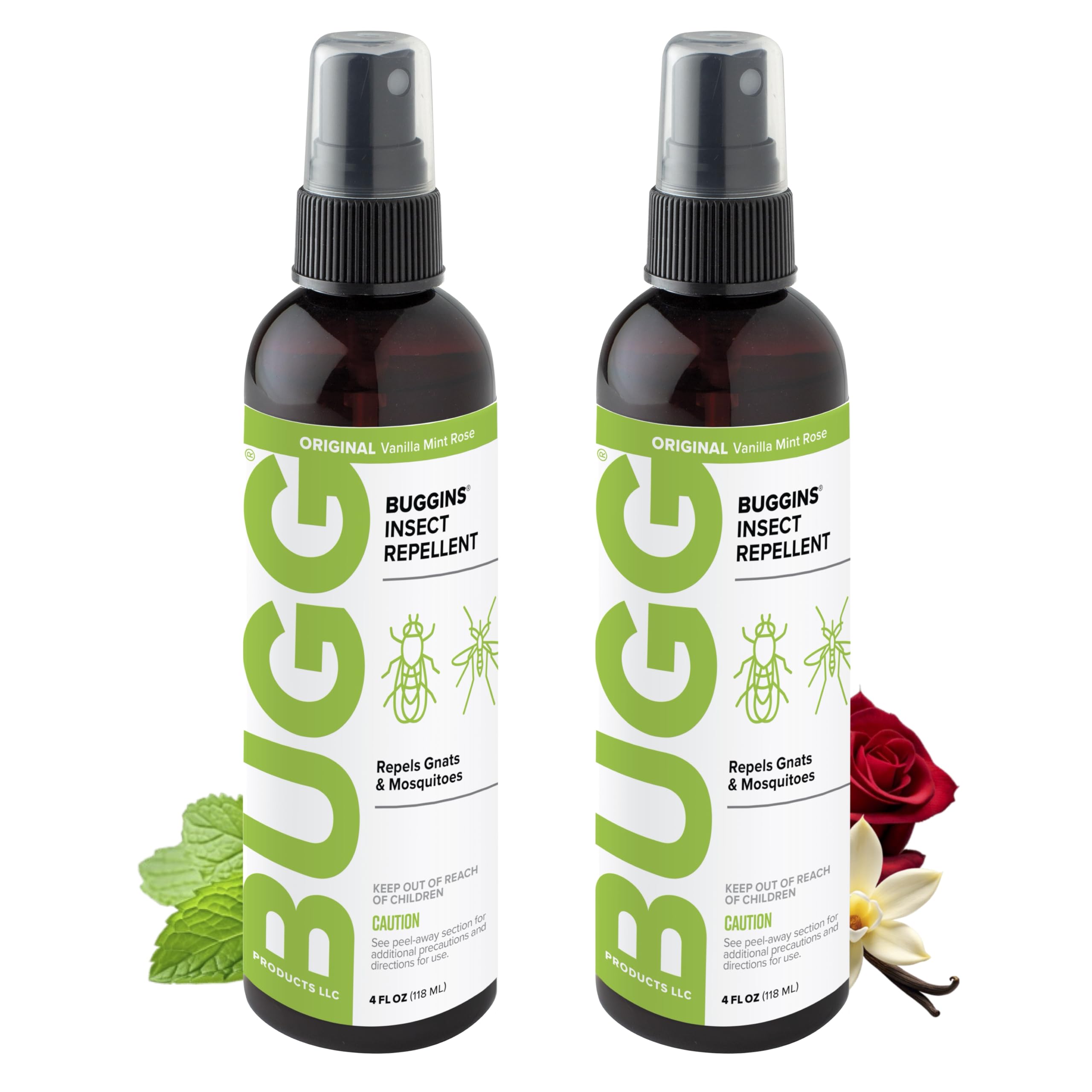 Buggins Original Insect Repellent 4 oz pump spray bottle front view