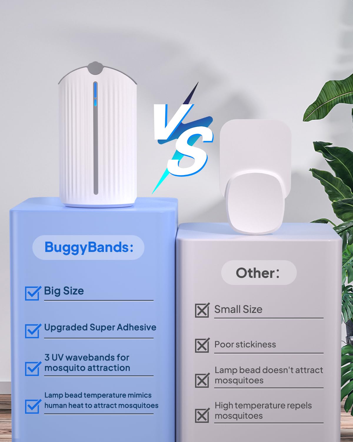 BuggyBands Plug-in Trap in a bathroom setting