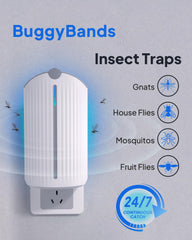 BuggyBands Plug-in Trap side view with 8 refill cartridges