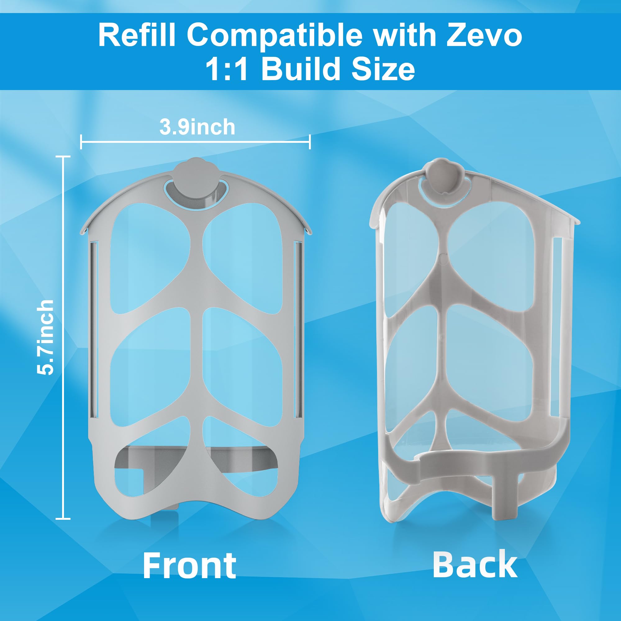 BuggyBands refills showing dimensions for compatibility with M364 units