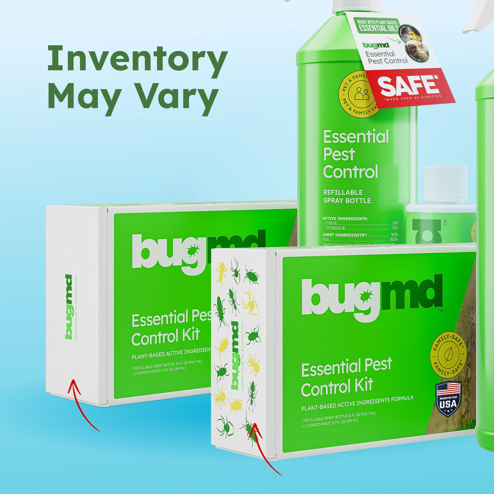 BugMD Bed Bug Spray 64 oz kit arranged on a clean surface