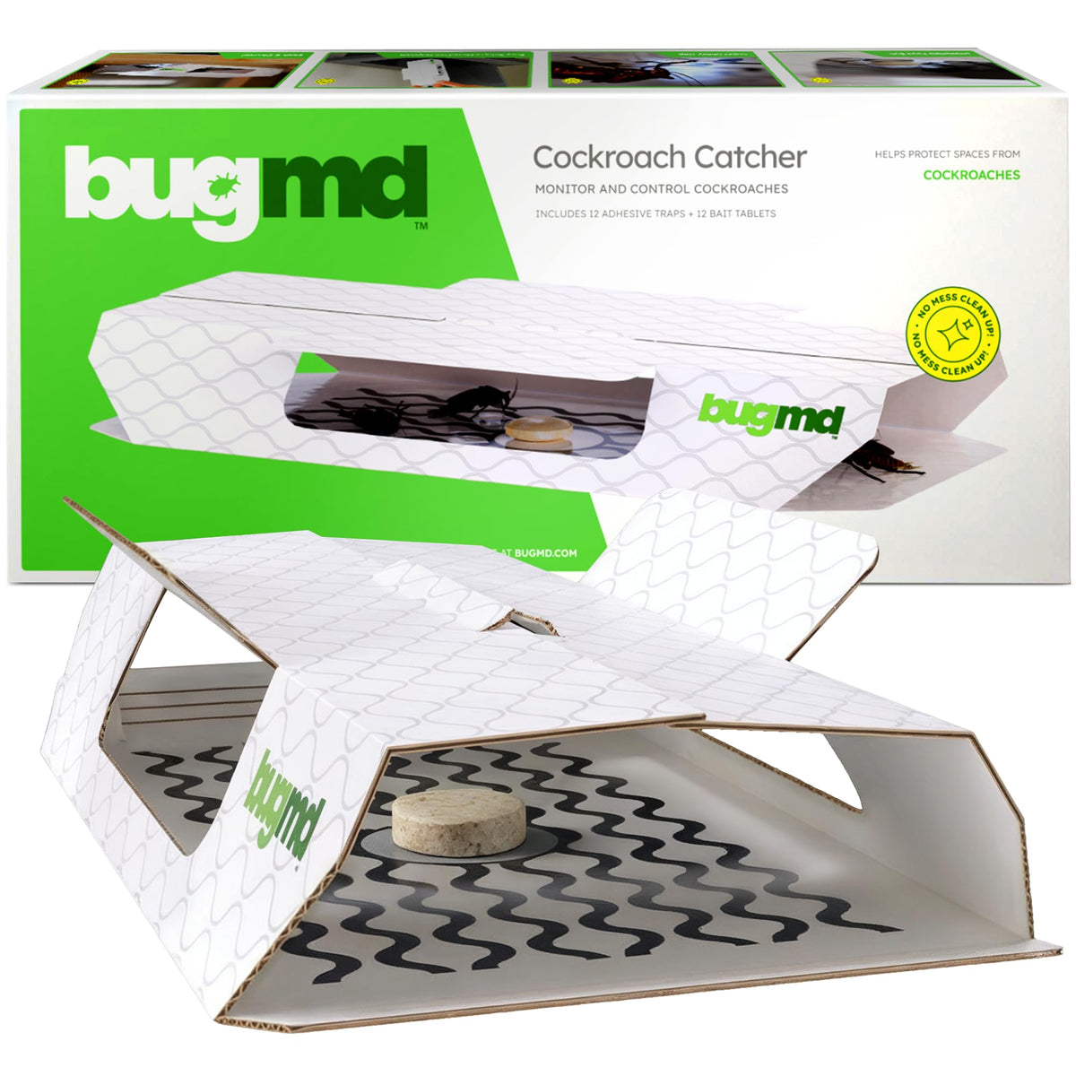BugMD Indoor Cockroach Killer 12 traps pack front view