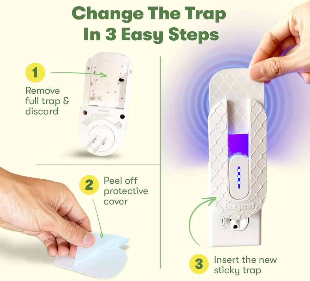 BugMD No Buzz Zone Replacement Pads with dimensions