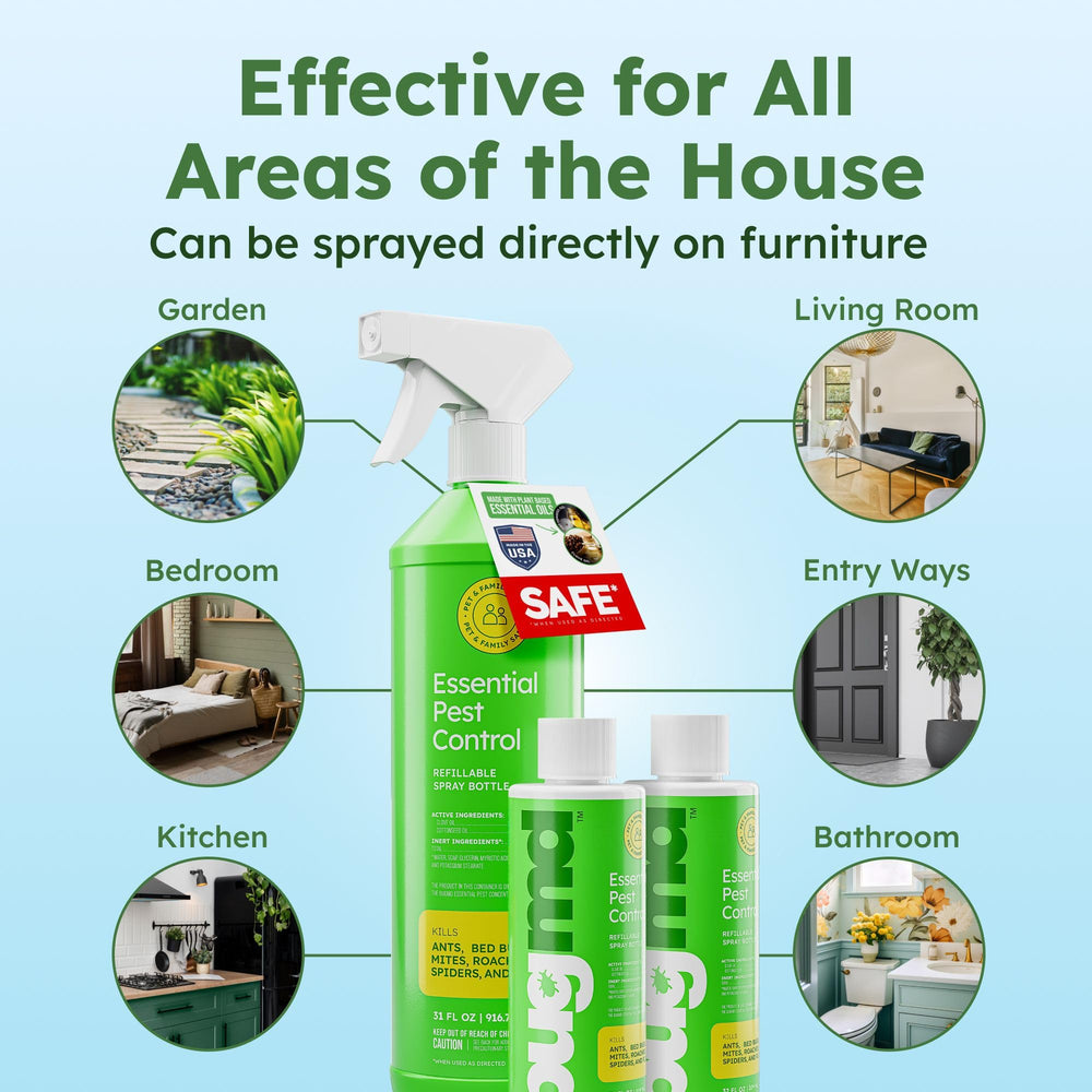 BugMD refillable spray bottle for pest control