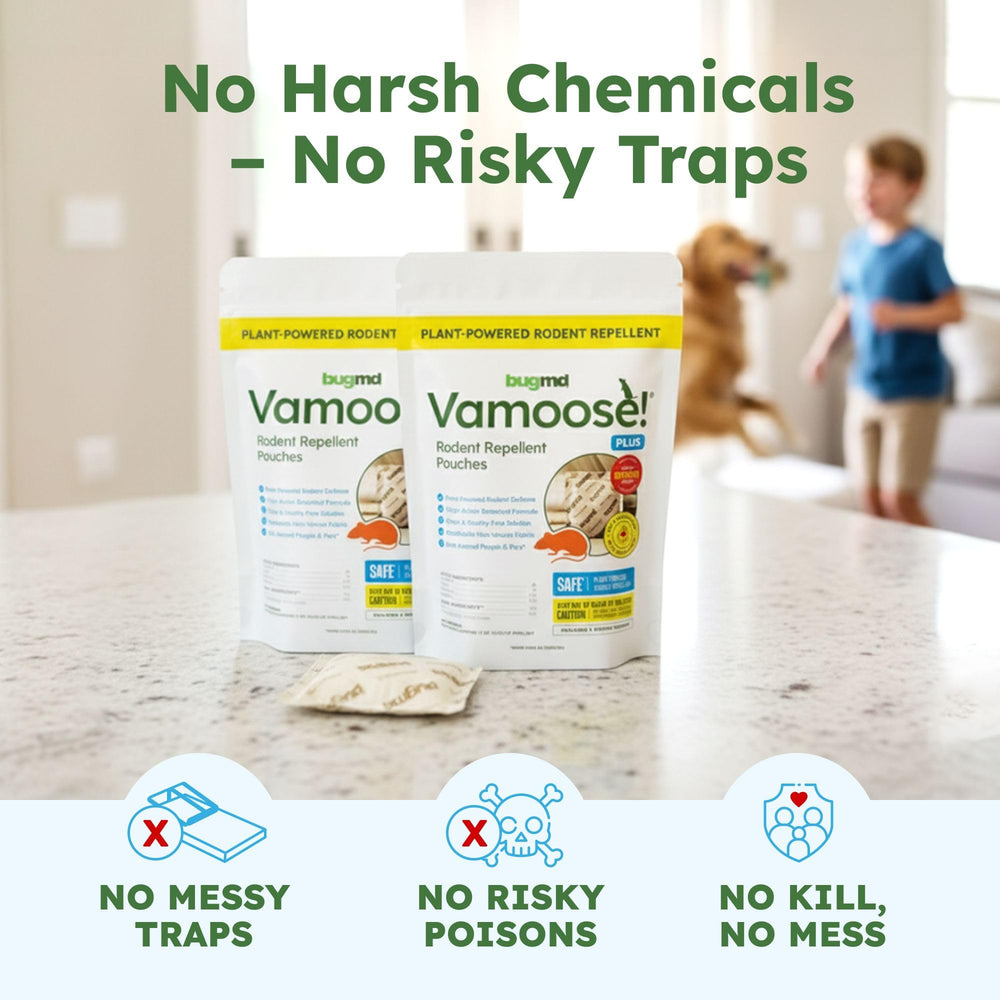 BugMD Vamoose! Peppermint Oil Mouse Repellent open pouch