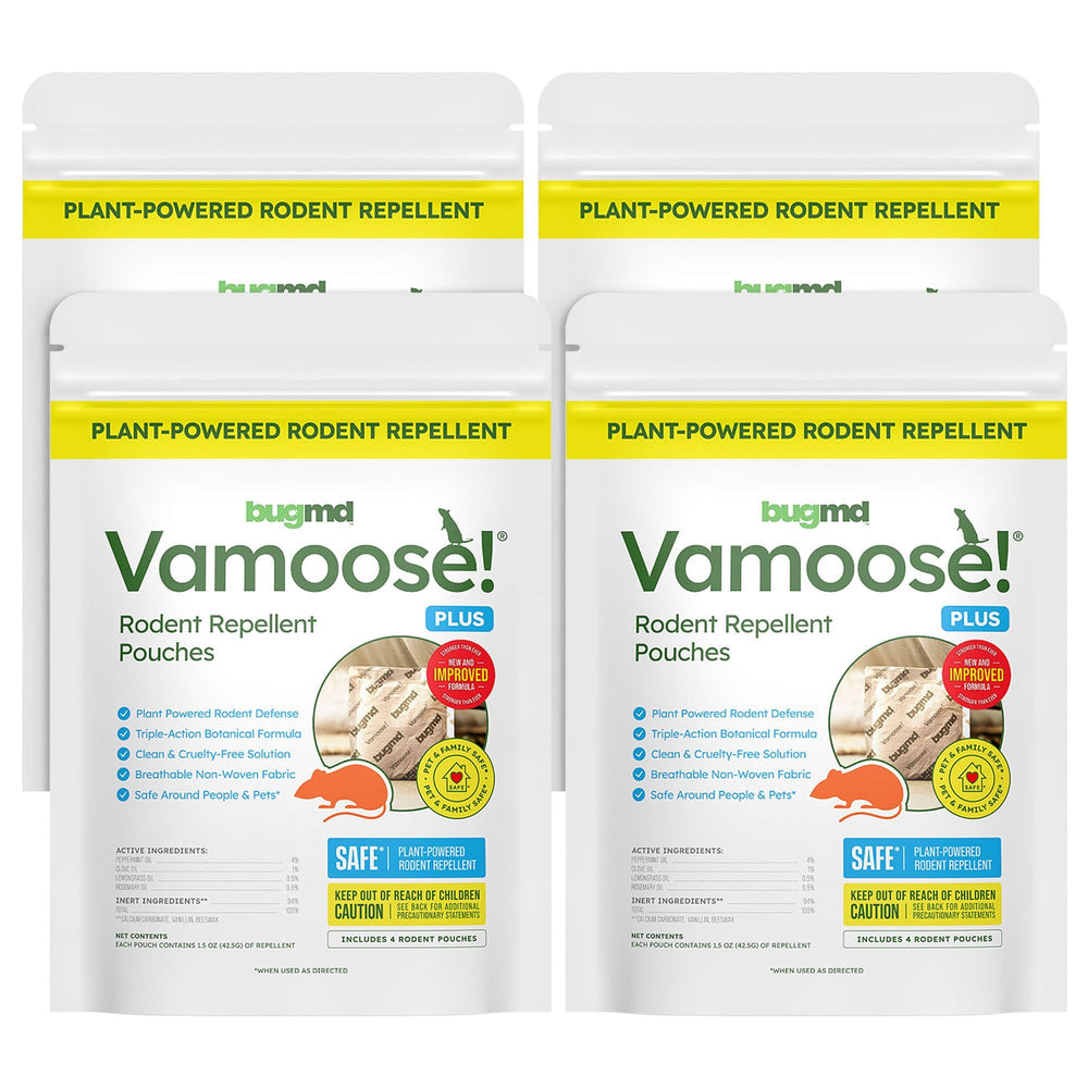 BugMD Vamoose! Peppermint Oil Mouse Repellent pouches front view