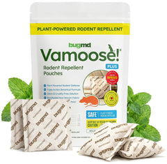 BugMD Vamoose! Peppermint Oil Mouse Repellent pouches front view