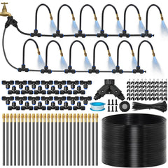 BUIGNDG 120FT Drip Irrigation System with tubing and nozzles
