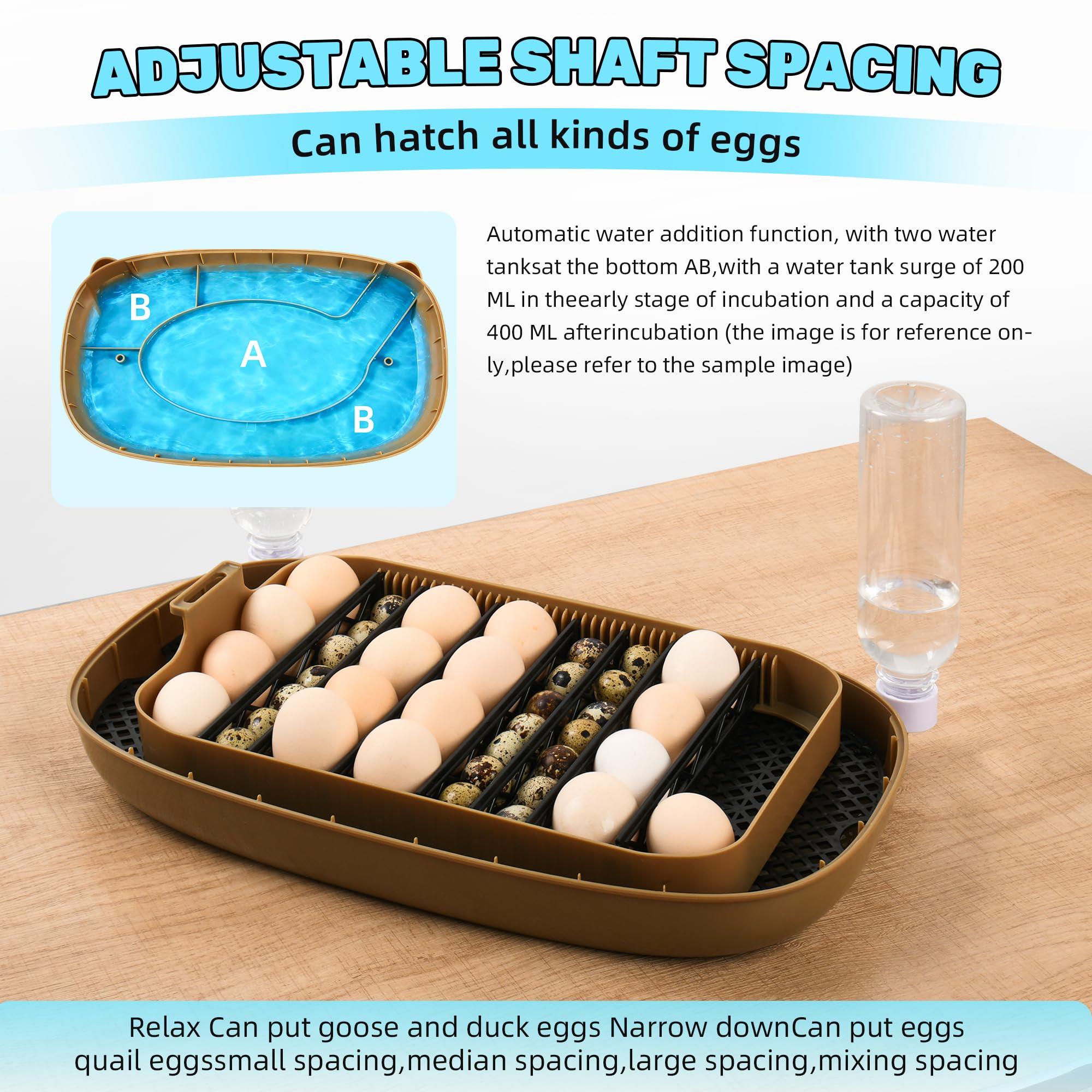 Built-in LED candler of Ploomi 24 Eggs Incubator