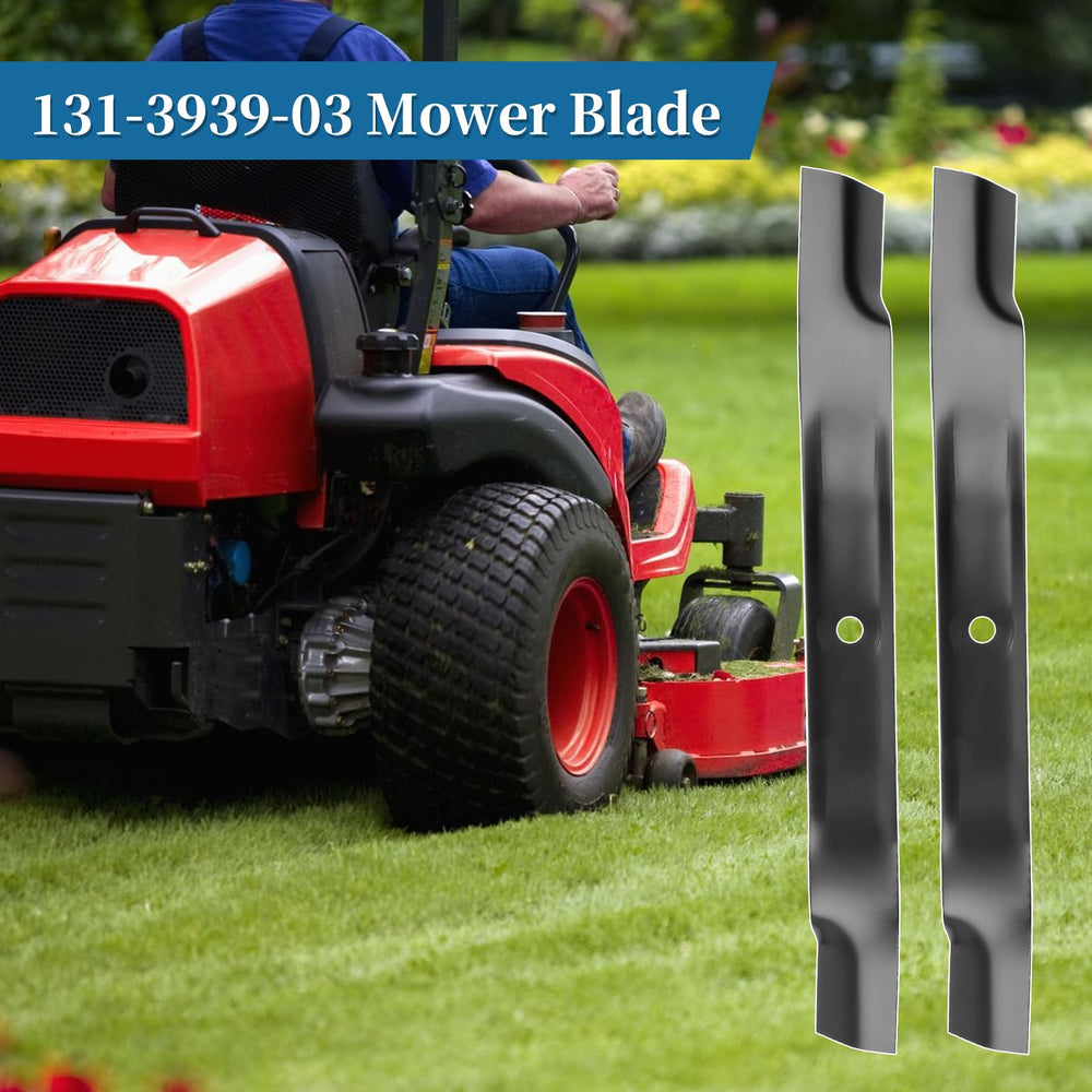 Bularie mower blades in a garden setting