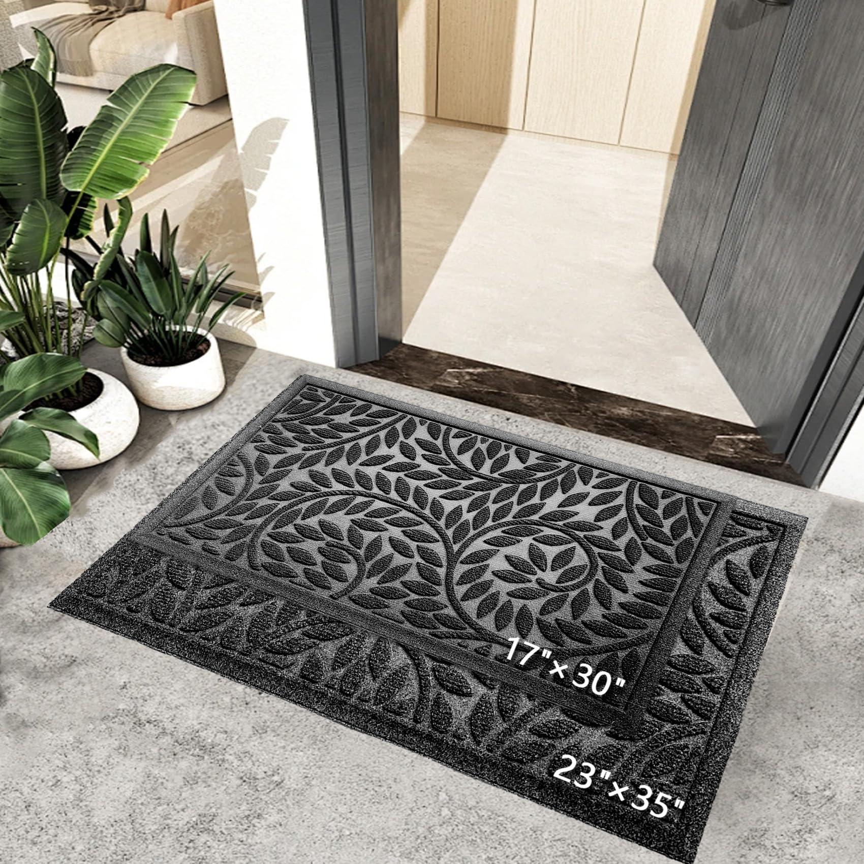 Bulijojo welcome mat rubber backing close-up