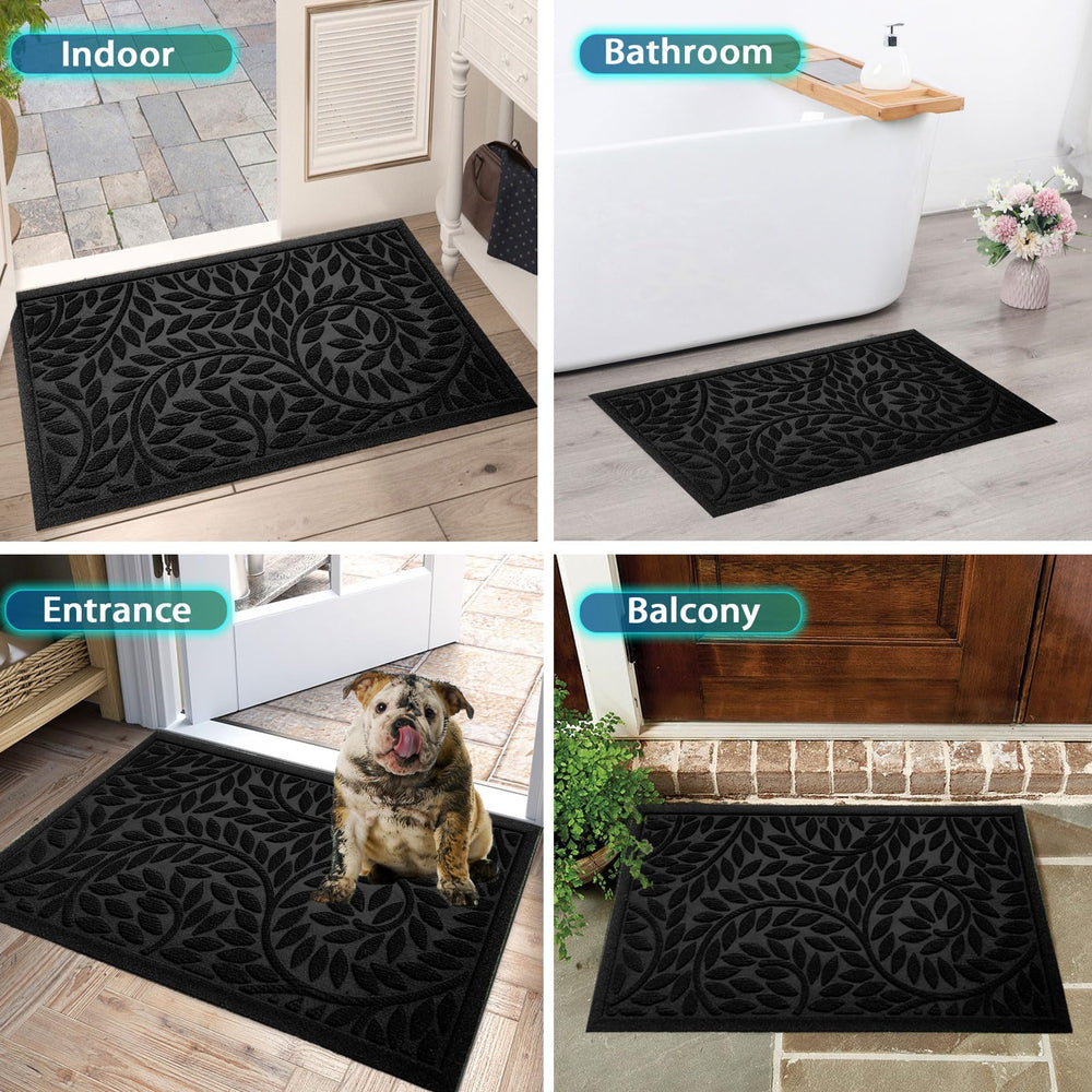 Bulijojo welcome mat showing non-slip feature