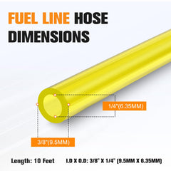 Bullwall fuel line hose 1/4" I.D x 3/8" O.D close-up