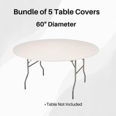 Bundle of 5 Kwik-Covers table covers displayed neatly