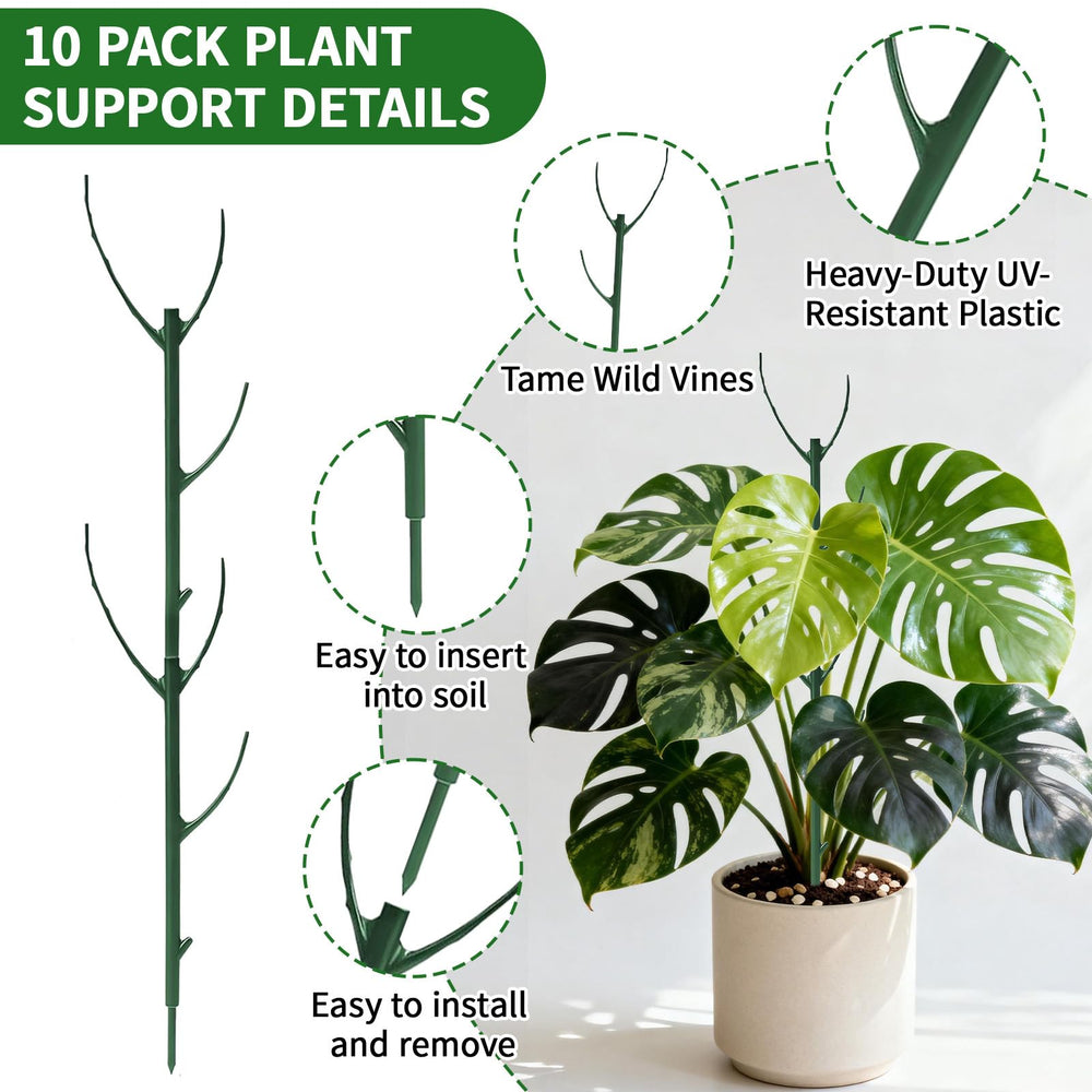 Bundle of SHAOKAOLU plant support stakes with garden wire