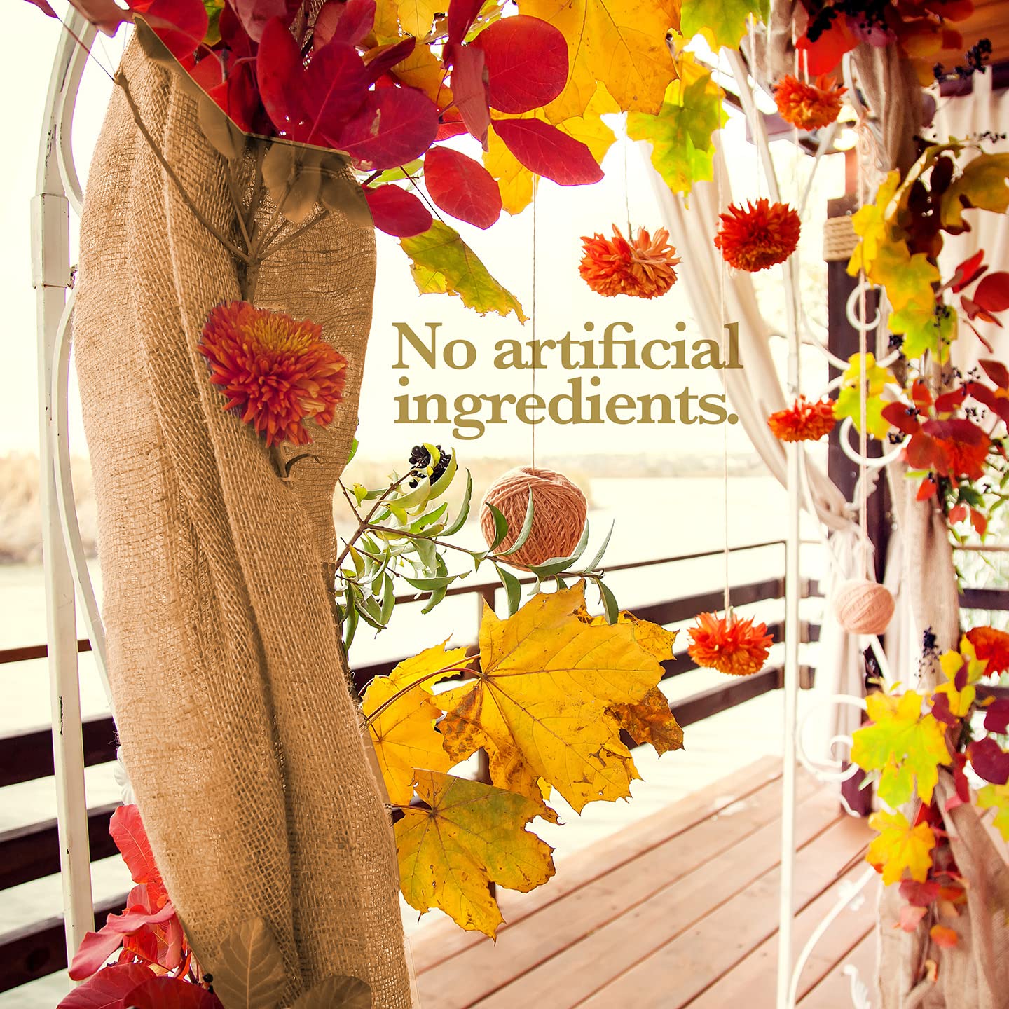 Burloptuous burlap fabric used for fall home decor