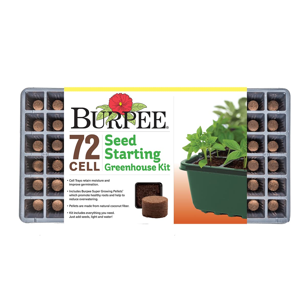 Burpee 72 Cell Seed Starting Kit with greenhouse dome