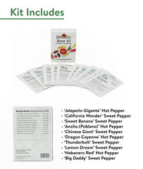Burpee bell pepper seed packet with planting instructions