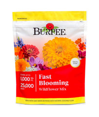 Burpee Fast Blooming Wildflower Seed Mix bag front view