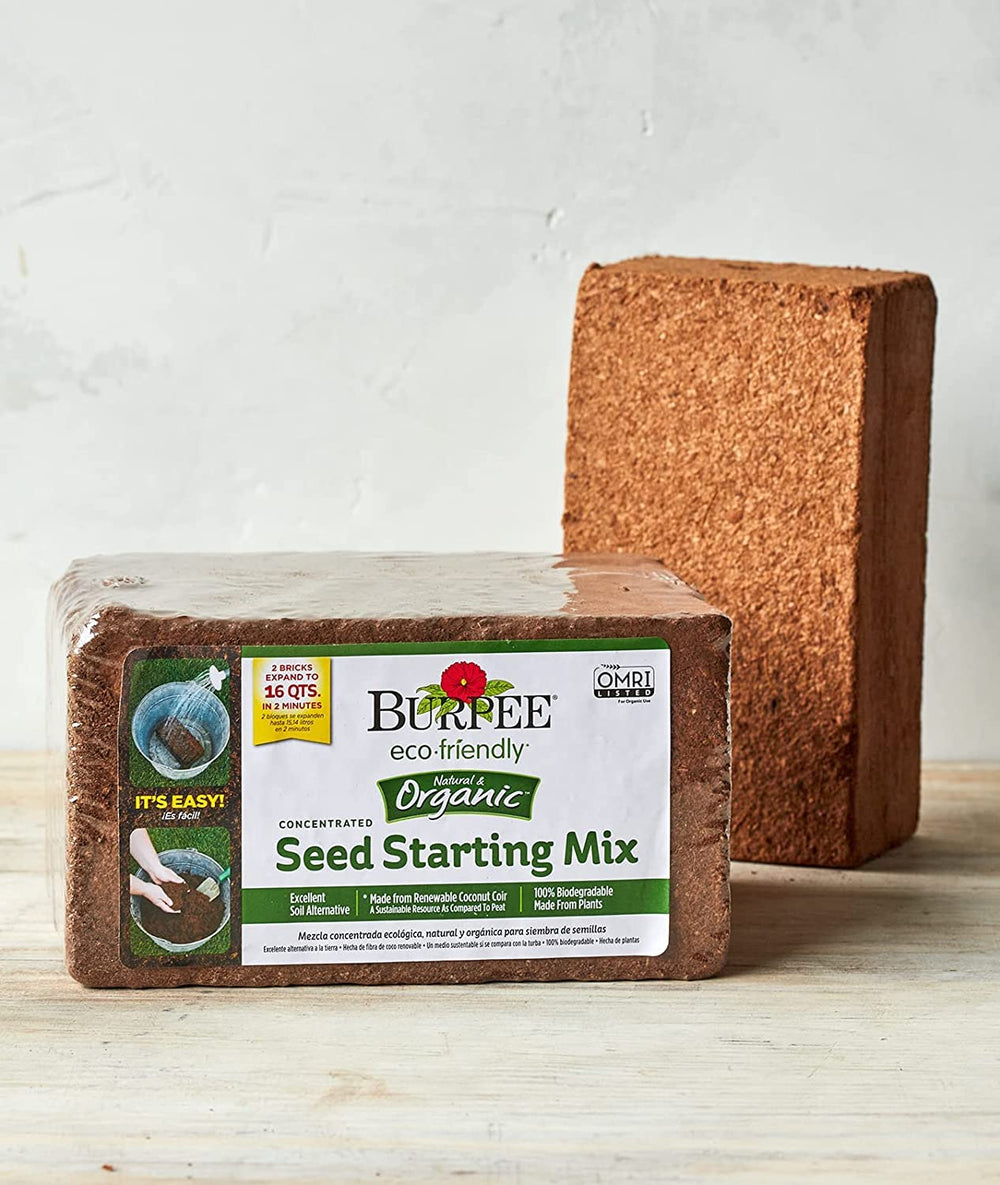 Burpee Organic Coconut Coir Seed Starting Mix usage in planting pots