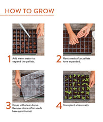 Burpee seed starting kit with plant markers and diagrams