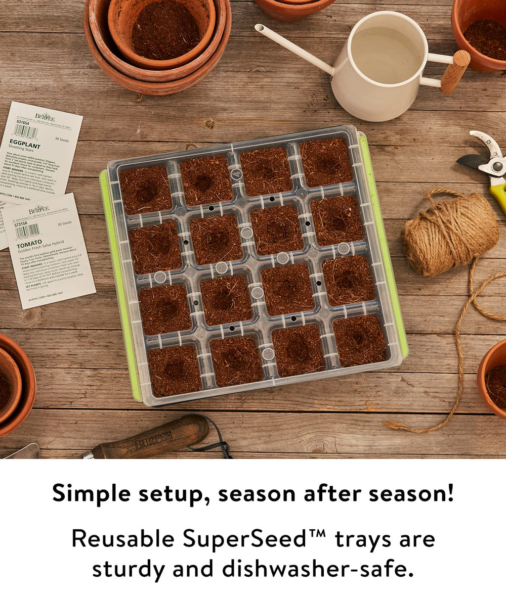 Burpee SuperSeed seed starter tray with included saucer