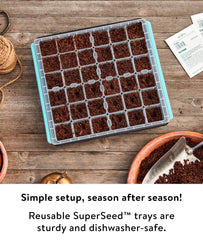 Burpee SuperSeed Seed Tray showing watering channels