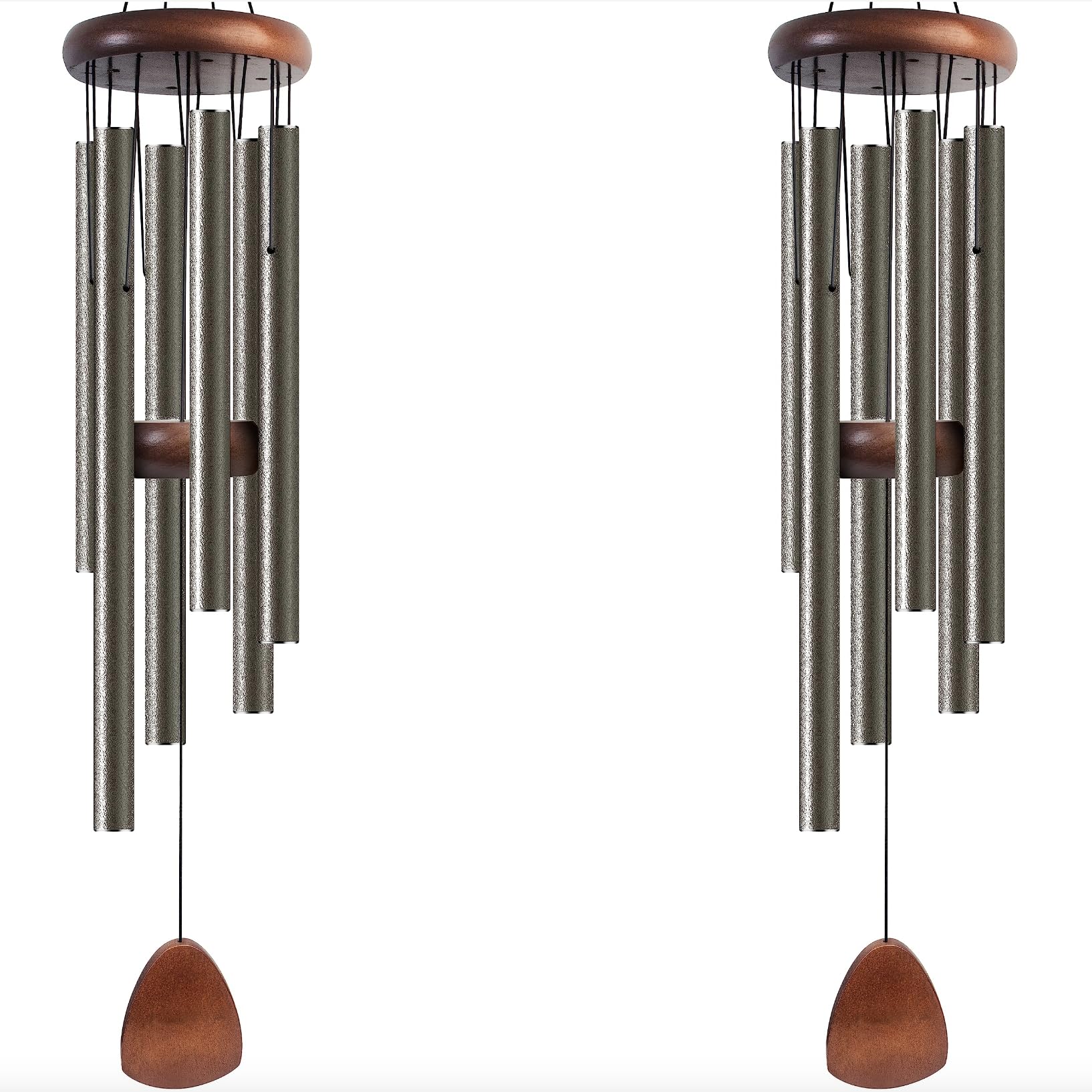 Bursvik 37-inch aluminum wind chime front view in copper