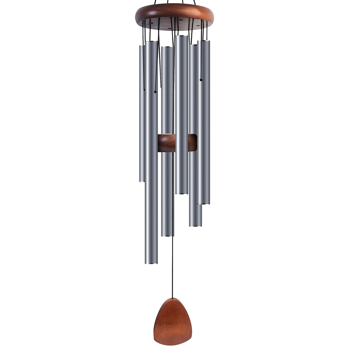 Bursvik 37-inch blue grey aluminum wind chimes front view