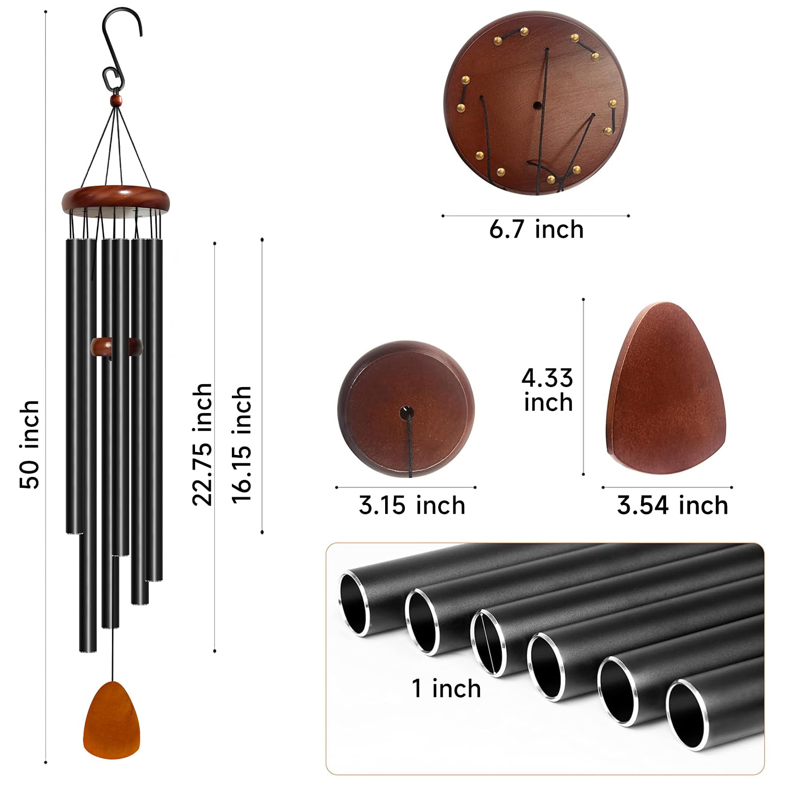 Bursvik wind chimes hanging in a garden