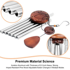 Bursvik wind chimes with wooden striker detail