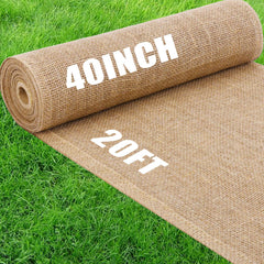 butarfe 40" x 20 ft jute burlap roll natural fabric
