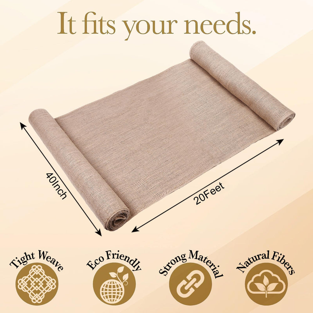 butarfe burlap roll displayed outdoors