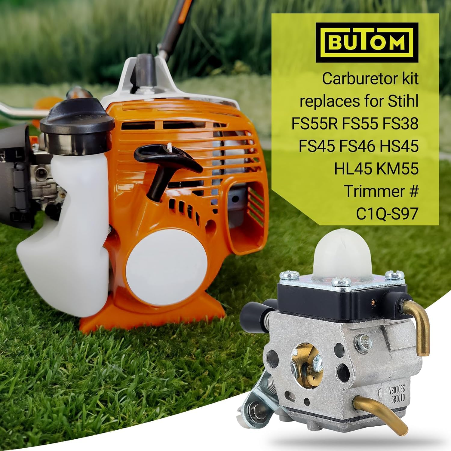Butom HS45 Carburetor side view