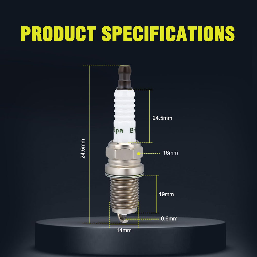 Butom RC12YC Spark Plug with a lawn mower in the background