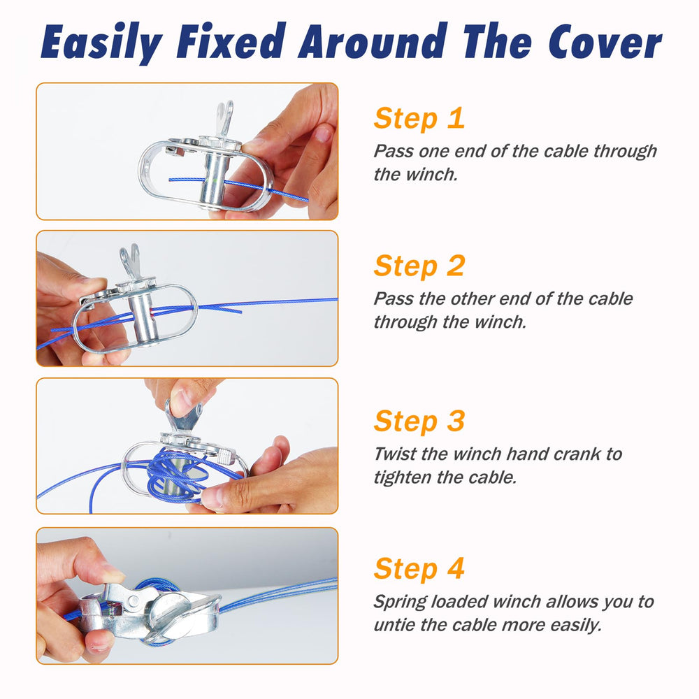 Butterfly-style hand crank of LanPool Pool Cover Winch